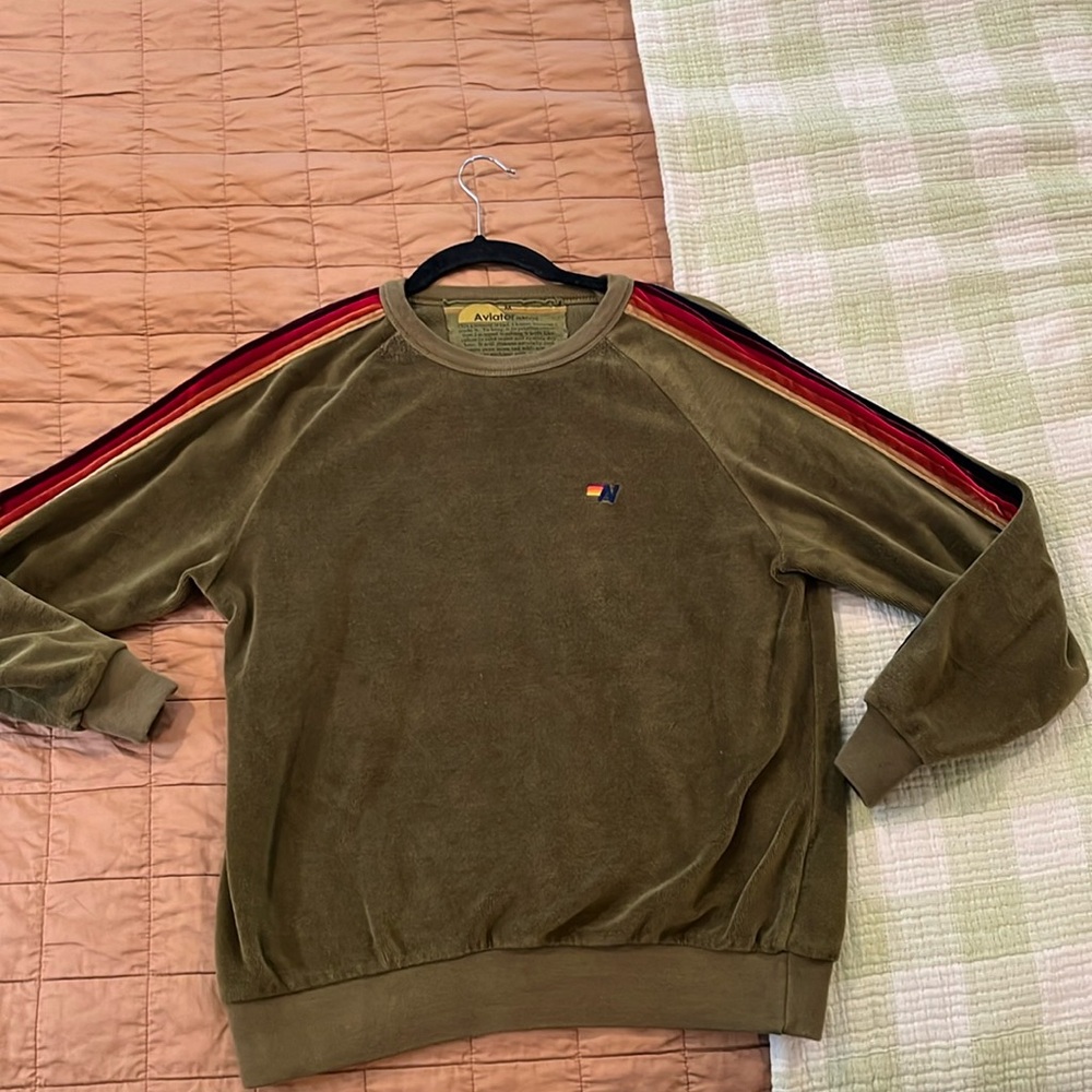 Aviator nation velour pullover